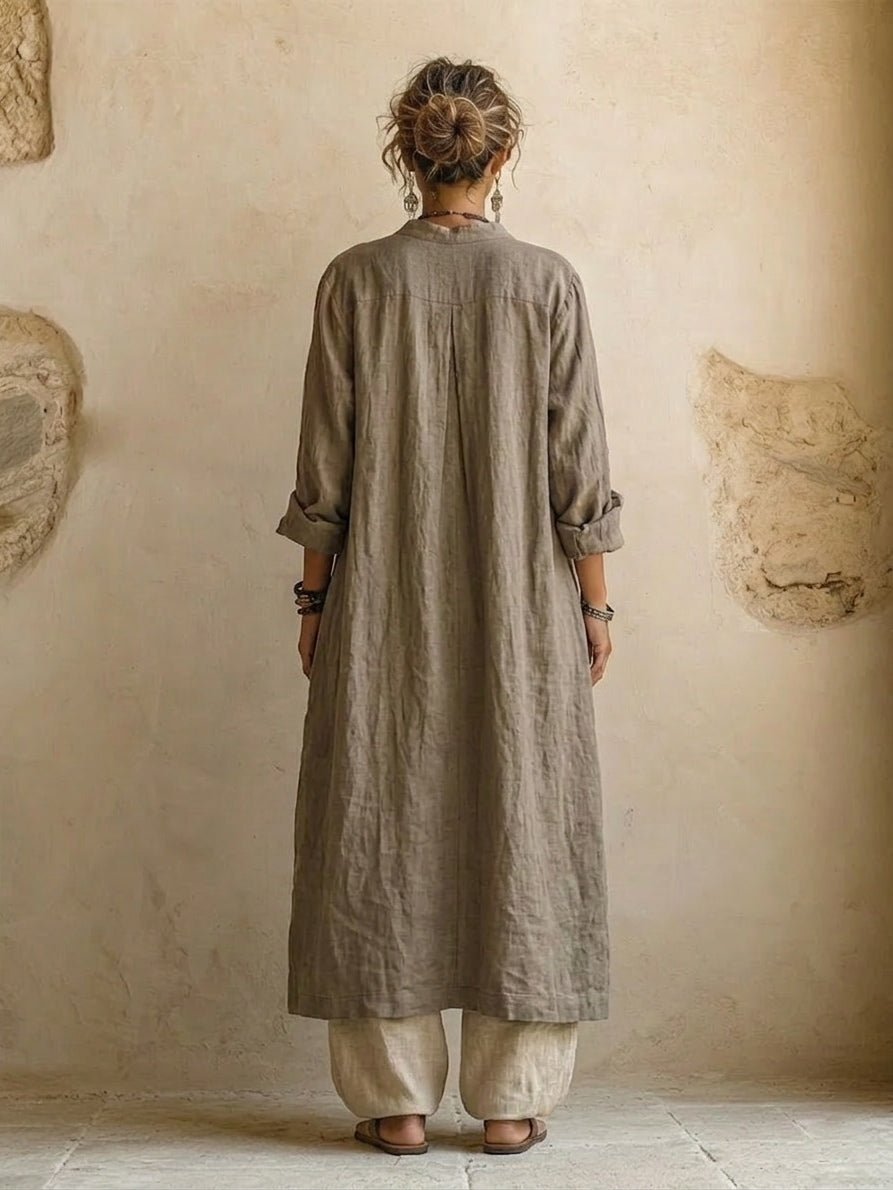 ENSEMBLE EN LIN À TROIS PIÈCES POUR FEMMES